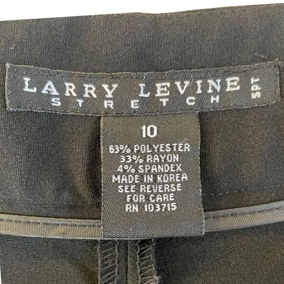 Larry Levine Straight-Leg Sailor Stretch Dress Pants Sz 10 - Picture 10 of 11